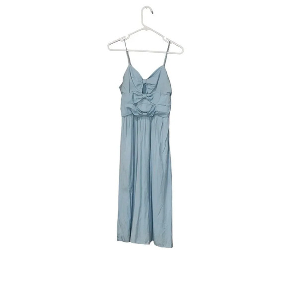 Altar'd State Bella Bow Midi Dress Baby Blue Size Small - Picture 4 of 6